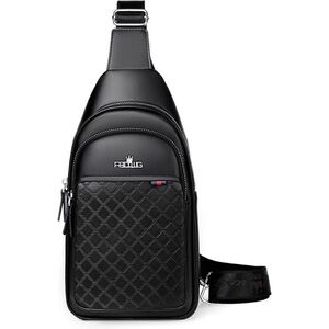 Men Black sling Backpack Crossbody Shoulder Bags Travel Bag with Water Resistant